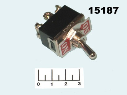 Тумблер 250/10 KN3C-202 2-х позиционный с фиксацией 6 контактов (винт)