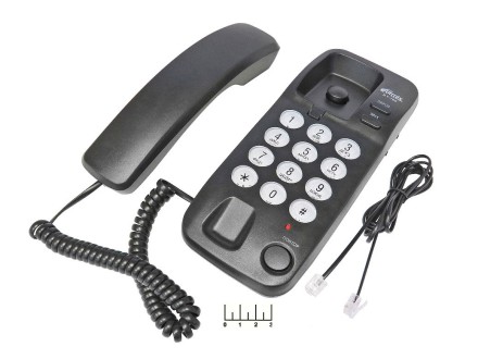 Телефон проводной Ritmix RT-100 (черный)