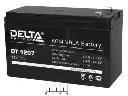 Аккумулятор 12V 7A DT1207 Delta
