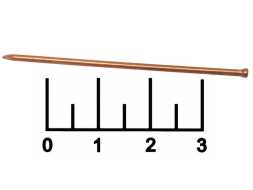 Гвозди финишные медь 1.2*50 (10 штук)