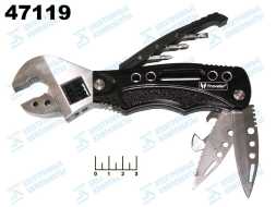 Инструмент складной карманный MT-009 (ключ разводной+биты) (Multi Tools)