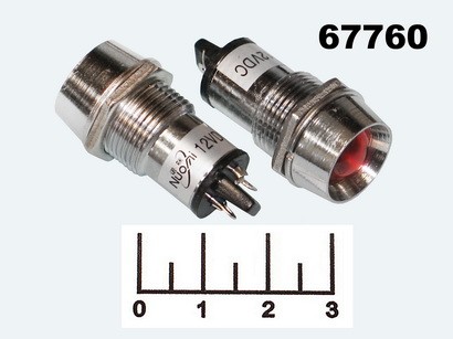 Лампа светодиодная 12V красная L-619-R (16мм)