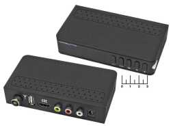 Ресивер цифровой телевизионный DVB-T2C Орбита OT-DVB23 + медиаплеер  (шнур 3RCA-3RCA)