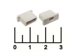 Заглушка для профиля SP261 белая с отверстием