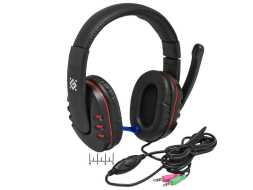 Наушники (гарнитура) Defender Warhead G-160 с микрофоном 2 штекера 3.5мм 2.5м