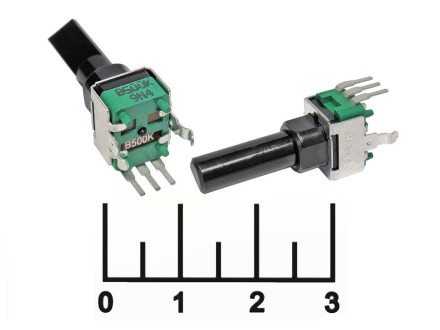Резистор переменный 500 кОм B RV09BF-40E1N-215F-B500K-AC (+85)