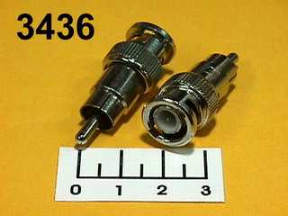 Переходник BNC штекер/RCA штекер