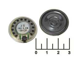 Динамик 16 Ом 0.2W 28х4мм (S1401) (2816R)