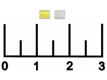 Светодиод LED 0.5W 3V 2835 5000K SMD (мал.конт +)