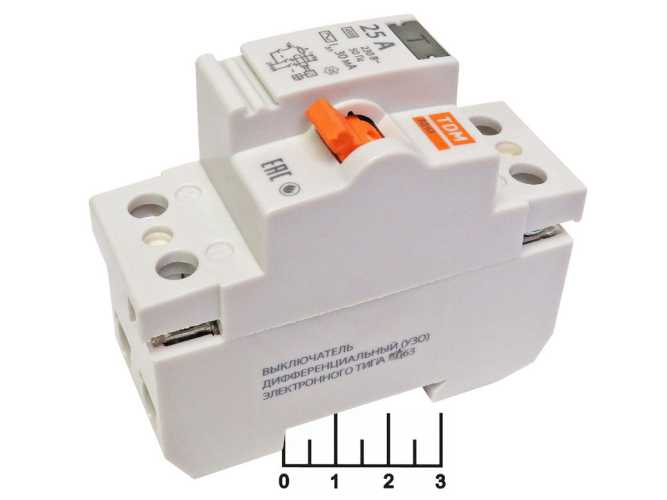 УЗО 25A/30мА 2-полюсный ВД-63 TDM (0220-0002)