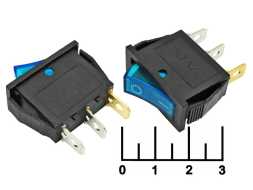 Выключатель 12/16 12V 16A IRS-1C синий 3 контакта KCD3 (791) (подсветка 12V)