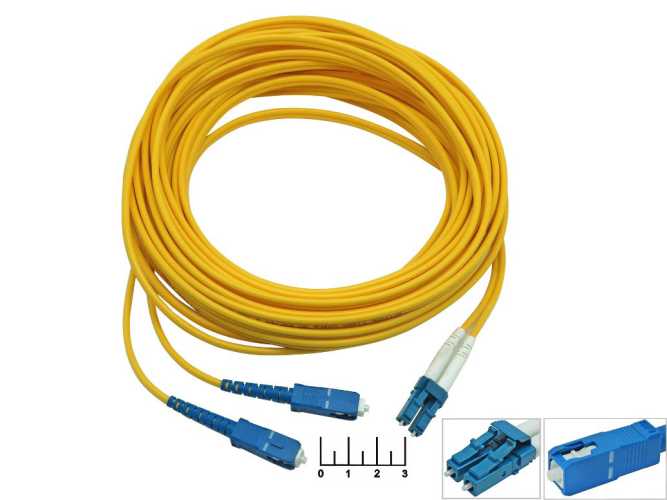 Шнур оптический 2LC/UPC-2SC/UPC 3.0мм 10м