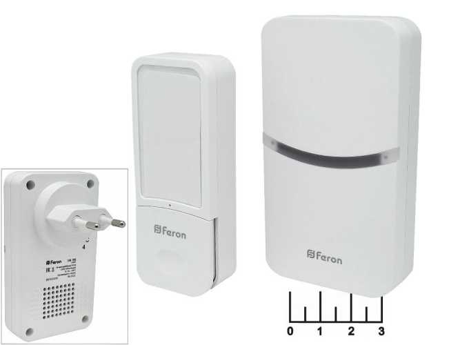 Звонок 220V беспроводной + кинетическая кнопка 18 мелодий Feron DB-100