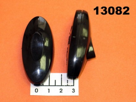 Выключатель 250/6 1-клавишный проходной черный Makel (10064) под винт