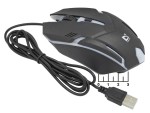 Мышь компьютерная USB проводная Defender Hit MB-550 с подсветкой (черная)