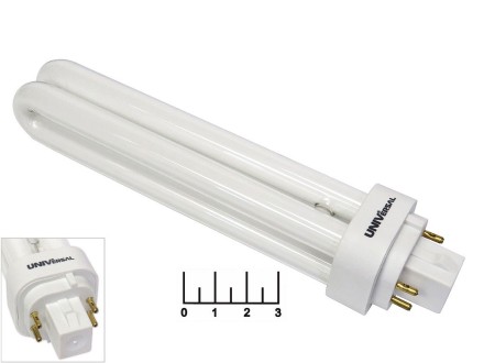 Лампа люминесцентная 18W G24Q-2 6400K белый холодный Universal 4 контакта 5568120
