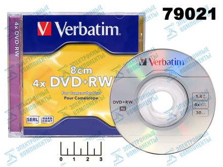 Диск DVD+RW Verbatim 4X 1.4Gb (в коробке)