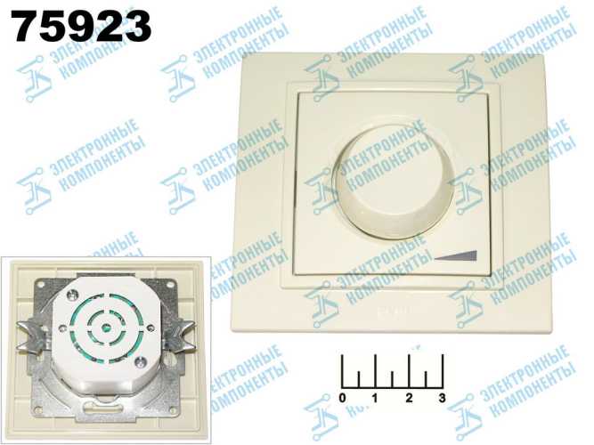 Выключатель-регулятор (диммер) 800W EL-BI Zena кремовый