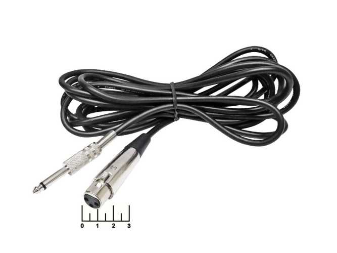 Шнур AUD 6.3 моно-XLR гнездо 4.5м металл Premier