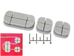 Держатель для кабеля*4шт 2-8мм Perfeo (PF-A4443) серый