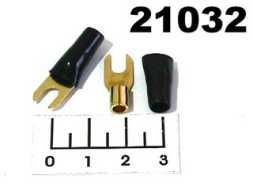 Клемма U-образная 4/4.3 gold черная 7-110