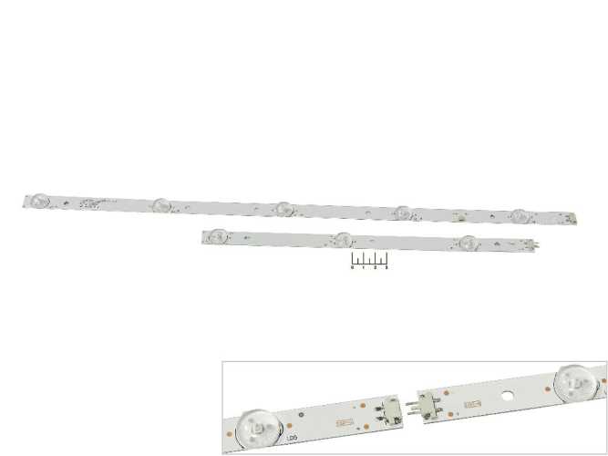 Светодиодный модуль 6V 81см 8LED с линзой JS-JP42DM082ED.007L (00813)/R72-42D04-010