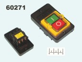Кнопка для бетономешалки 220/10 KAO-5 6 контактов черная (№131C)