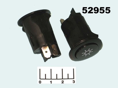 Кнопка PBS-R/R черная с фиксацией 2 контакта SW-2503