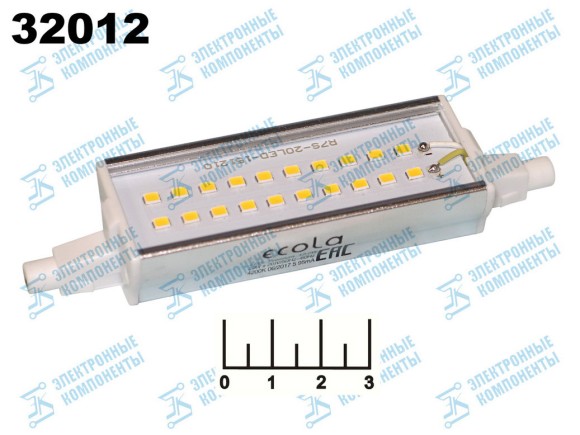 Лампа светодиодная 220V 12W R7S 4200K белый 118мм LED 20 Ecola (J7SV12ELC) (1020lm)