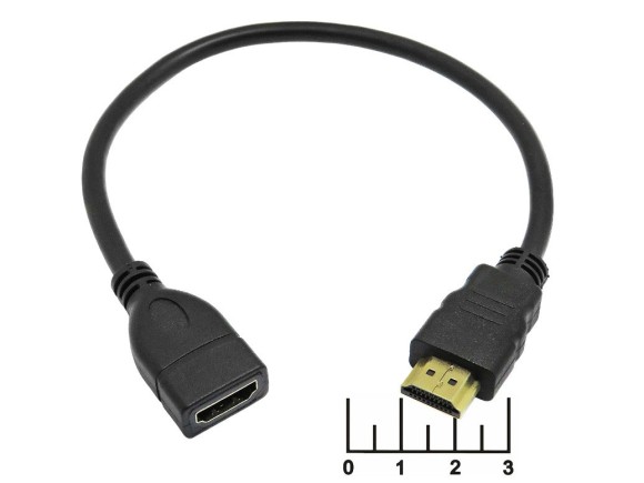 Шнур HDMI-HDMI гнездо 30см