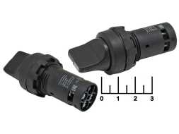 Выключатель 220/5 220V 5A черный SB7-CD25 2-х позиционный с фиксацией