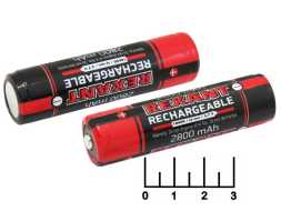 Аккумулятор 3.7V 2.8A 18650 Rexant с контроллером выпуклый плюс