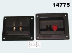 Клемма банан 2 гнезда gold пластик 79*93мм (10-0050)