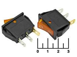 Выключатель 12/16 12V 16A IRS-1C желтый 3 контакта KCD3 (791) (подсветка 12V)