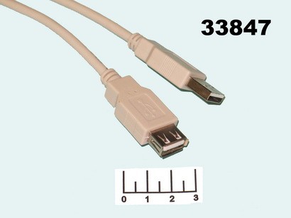 Шнур USB-USB A гнездо 3м Gembird