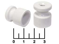 Изолятор роликовый пластиковый 20*24мм белый