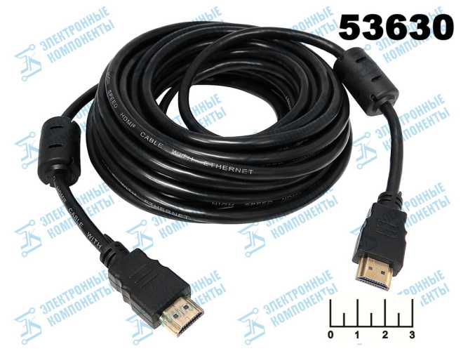 Шнур HDMI-HDMI 7м gold (фильтр) Jett 1.3V