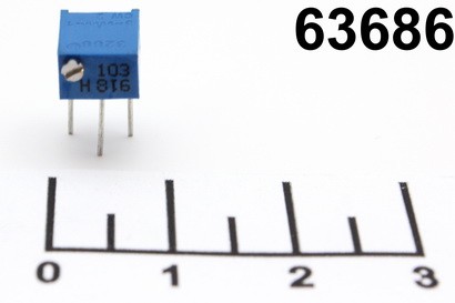 Резистор подстроечный 10 кОм 3266P-103 (+120)