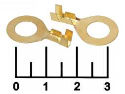 Клемма кольцевая 8мм латунь DJ431-8A-D