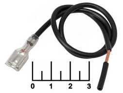 Клемма ножевая гнездо 6.3мм на проводе 1*1.5мм 30см черная с изоляцией