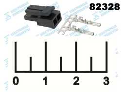 Разъем 2pin гнездо MF3-1*2 F