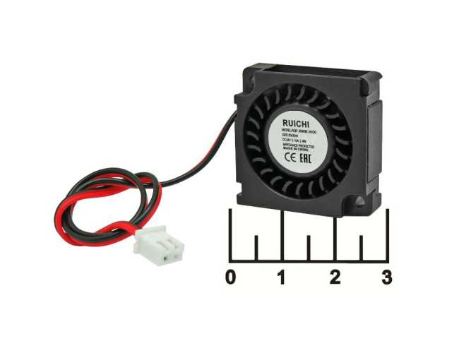 Вентилятор 24V 0.1A 30*30*10мм RQR30090B (разъем 2pin)