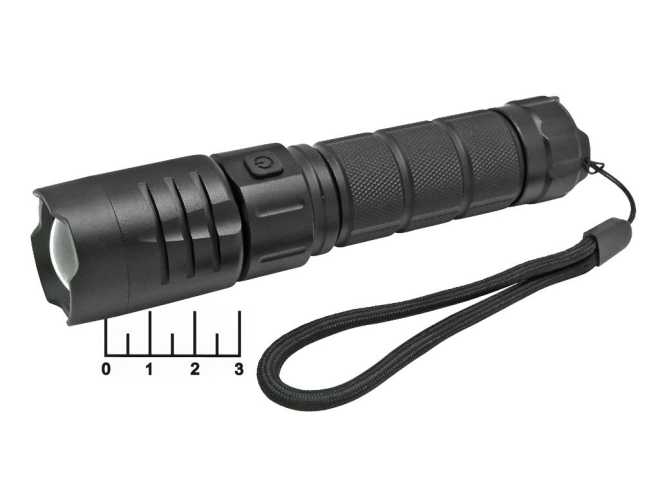 Фонарь 1*18650 1 светодиод аккумуляторный H-849-P90 zoom 5 режимов (з/у Type C)