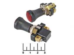 Выключатель 12/10 12V 10A красный 3 контакта 11-046 AK-SA (подсветка 12V)