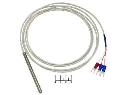 Датчик температуры PT100 100 Ом 2м 6*80мм (3 провода)