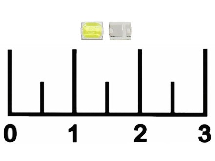 Светодиод LED 0.5W 3V 2835 5700K SMD (мал.конт +)