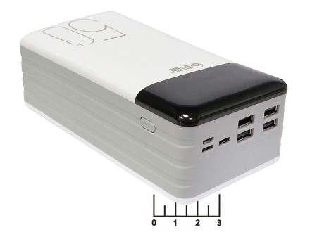 Power Bank 4USB 5V 3A 50Ah - вход micro USB+Lightning+Type C KZ-500