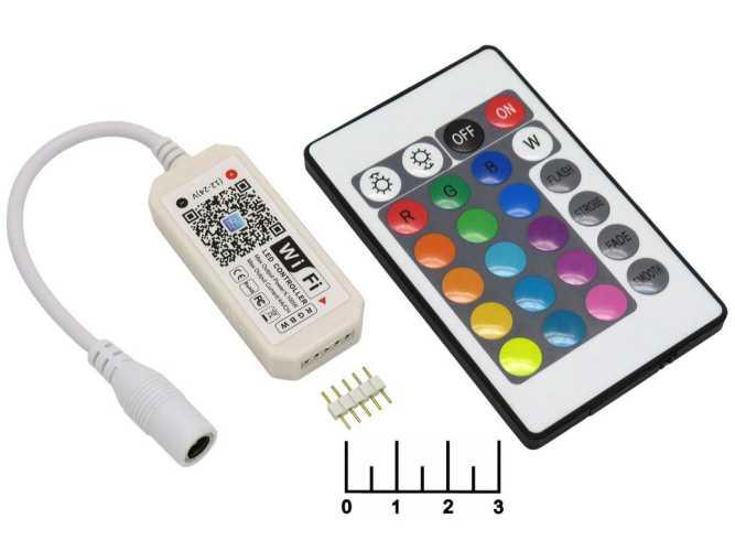 Контроллер для светодиодной ленты RGBW + ПДУ 12-24V/4*4A + Wi-Fi (iOS, Android)