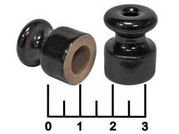 Изолятор роликовый керамический 18.5*24мм черный