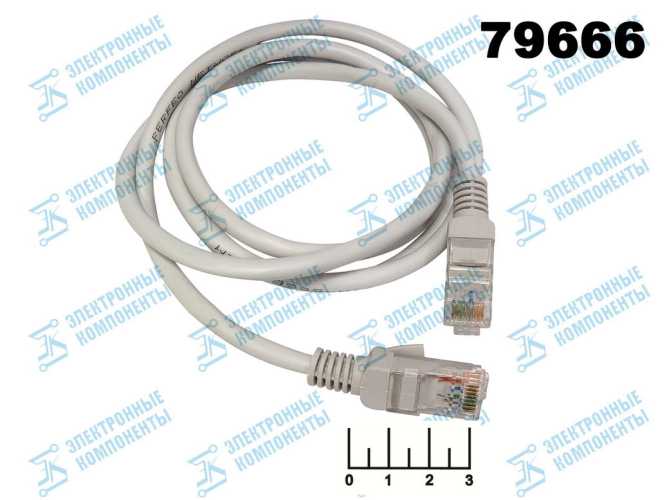 Шнур 8P8C-8P8C (RJ-45) 1м Nikomax (патч-корд) (UTP)